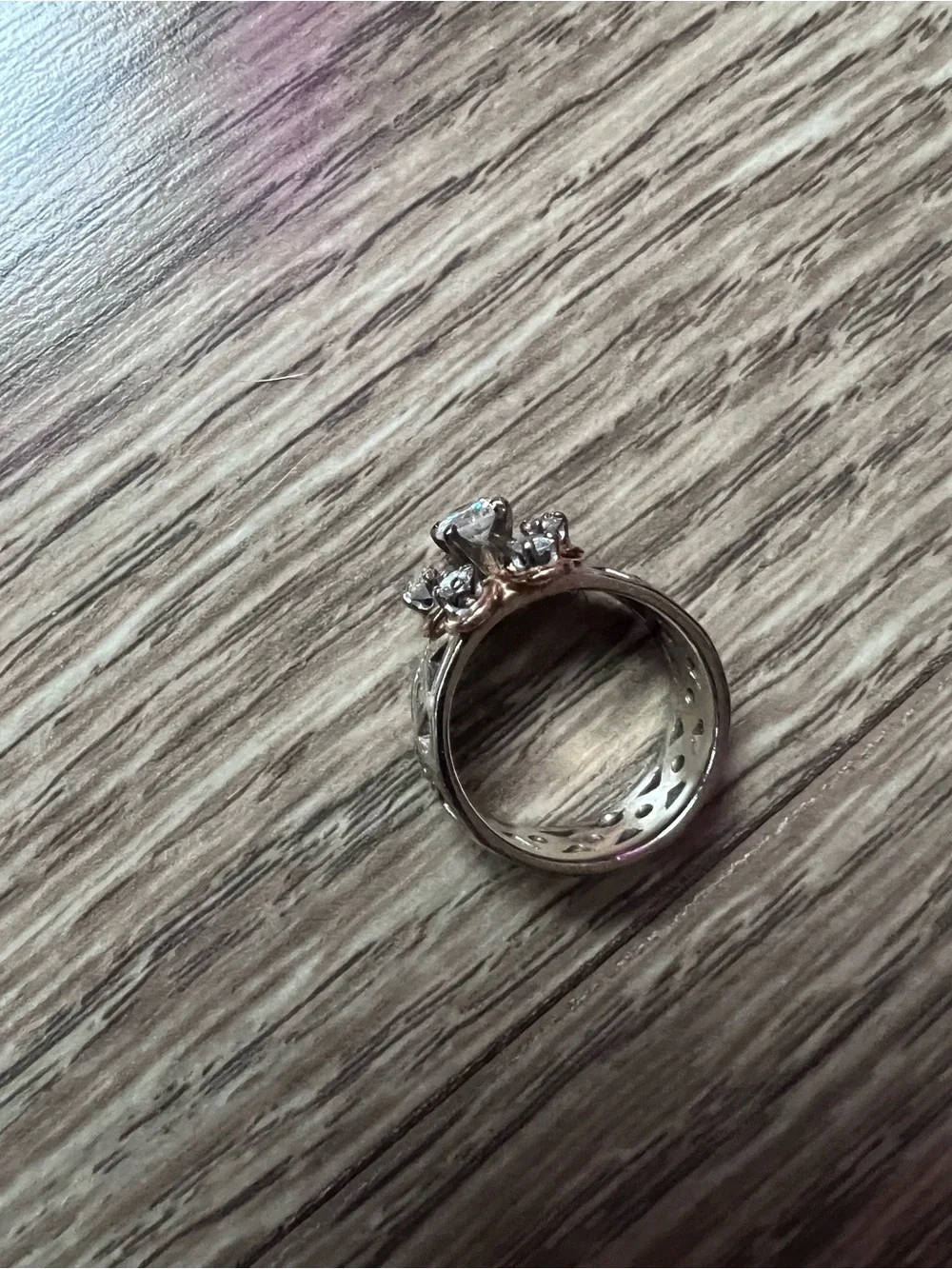 Vintage white gold diamond eternity ring